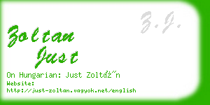 zoltan just business card